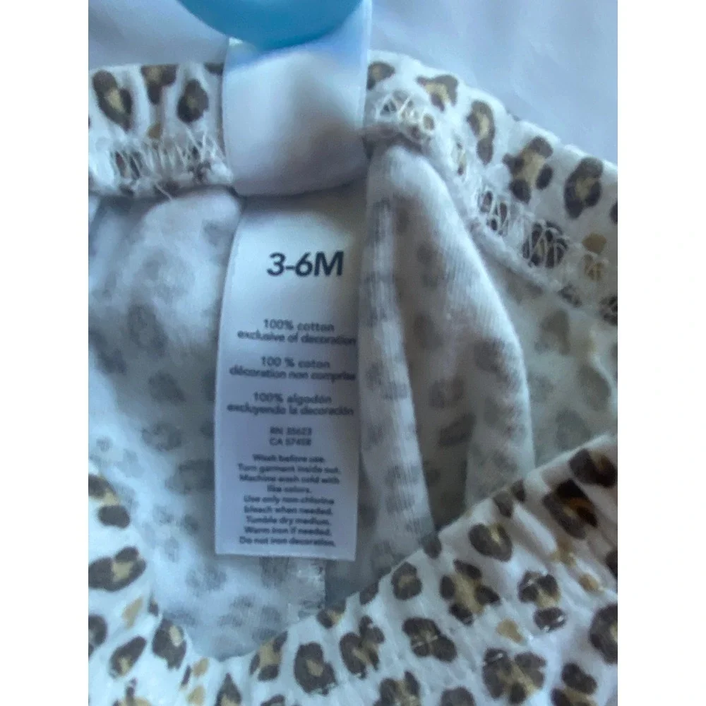 Child of Mine by Carters Baby Girl Leopard Print Bodysuit Pants Set 3-6M Brown